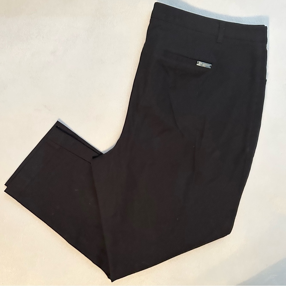 Karl Lagerfeld Womens Cropped Black Trouser Capri Pants 16 office career